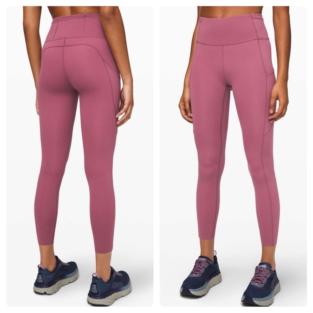 Lululemon Fast and Free Tight II 25" lNon-Reflective Nulux Plumful